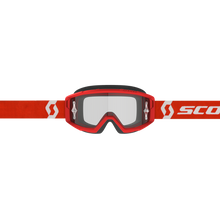 SCOTT PRIMAL CLEAR GOGGLES RED/WHITE W/CLEAR WORKS LENS