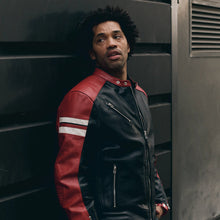 SEGURA ROMEO LEATHER MOTORCYCLE JACKET - BLACK/RED - CE Level AAA Certified
