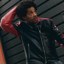 SEGURA ROMEO LEATHER MOTORCYCLE JACKET - BLACK/RED - CE Level AAA Certified