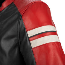 SEGURA ROMEO LEATHER MOTORCYCLE JACKET - BLACK/RED