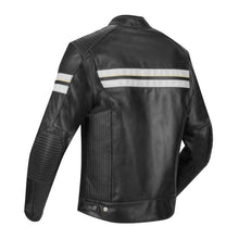 SEGURA ROMEO LEATHER MOTORCYCLE JACKET - BLACK/WHITE