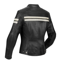 SEGURA ROMEO LADIES LEATHER MOTORCYCLE JACKET - BLACK/WHITE