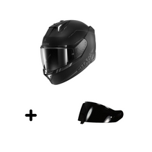 SHARK SKWAL I3 SP MATT BLACK HELMET WITH LED BRAKE LIGHTS SYSTEM + DARK TINT VISOR WORTH $100 FREE