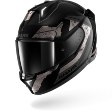 SHARK SKWAL I3 RHAD BLACK/CHROME/ANTHRACITE HELMET WITH LED BRAKE LIGHTS SYSTEM