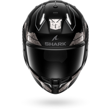 SHARK SKWAL I3 RHAD BLACK/CHROME/ANTHRACITE HELMET WITH LED BRAKE LIGHTS SYSTEM