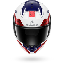 SHARK SKWAL I3 RHAD WHITE/CHROME/RED HELMET WITH LED BRAKE LIGHTS SYSTEM