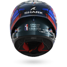 SHARK AERON-GP FIM RACING #1 REPLICA ZARCO VICTORY 2025 CARBON HELMET - BLUE/RED/CHROME