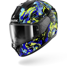 SHARK RIDILL 2 RAGING BEAST FULL FACE HELMET - BLACK/BLUE/GREEN