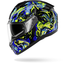 SHARK RIDILL 2 RAGING BEAST FULL FACE HELMET - BLACK/BLUE/GREEN
