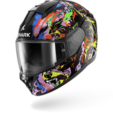 SHARK RIDILL 2 RAGING BEAST FULL FACE HELMET - BLACK/VIOLET/YELLOW