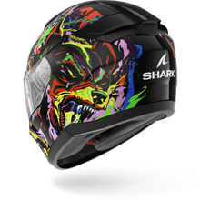 SHARK RIDILL 2 RAGING BEAST FULL FACE HELMET - BLACK/VIOLET/YELLOW