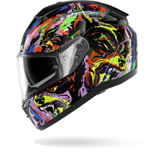 SHARK RIDILL 2 RAGING BEAST FULL FACE HELMET - BLACK/VIOLET/YELLOW