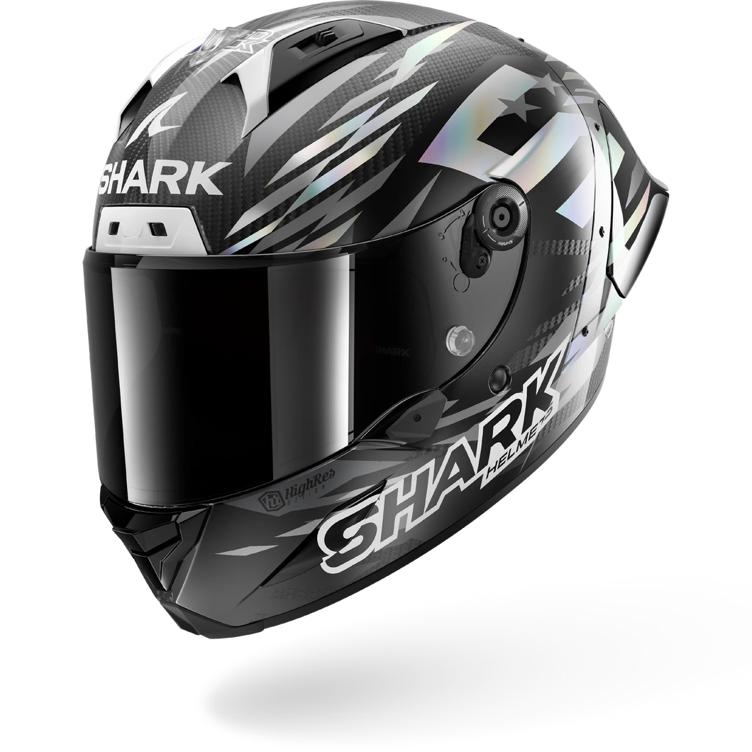 SHARK AERON-GP FIM RACING #2 REPLICA ZARCO WINTER TEST 26 HELMET - ANTHRACITE CHROME