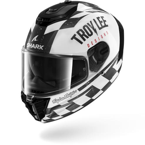 SHARK SPARTAN RS RACESHOP Troy Lee Designs HELMET - WHITE/BLACK/RED