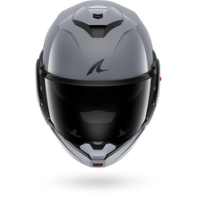 SHARK OXO DARK SHADOW GUN SILVER FLIP OVER MODULAR HELMET + DARK TINT VISOR