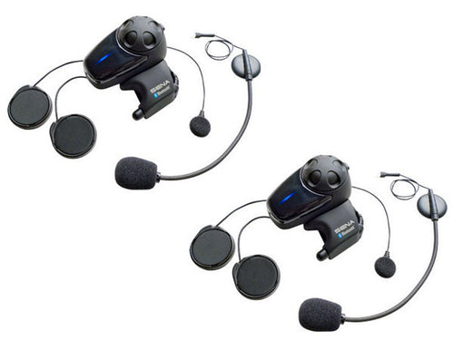 SENA SMH10 DUAL PACK WITH WIRED BUTTON + ATTACHABLE BOOM MIC INTERCOM COMMUNICATION SYSTEM