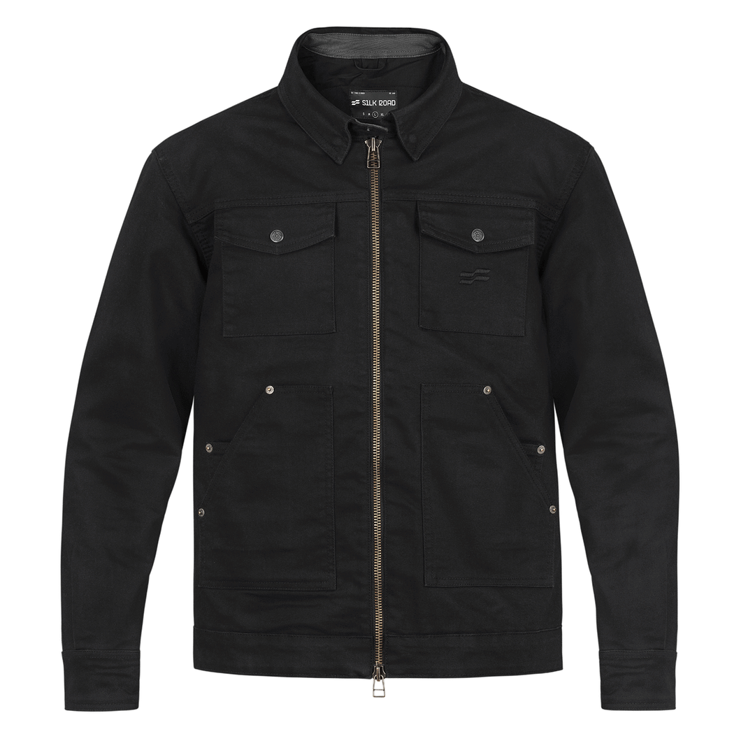 SILK ROAD UTILITY JACKET - CHARCOAL BLACK