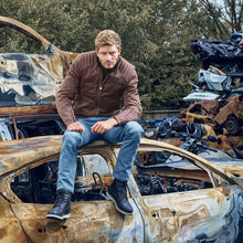 SEGURA ETERNAL MOTORCYCLE JACKET MAROON BROWN