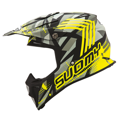 SUOMY MX SPEED SERGEANT MATTE GREY YELLOW FLURO MOTOCROSS HELMET