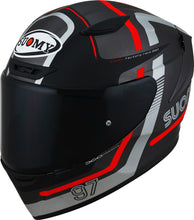 SUOMY TRACK-1 NINETY SEVEN GUNMETAL RED MOTORCYCLE HELMET