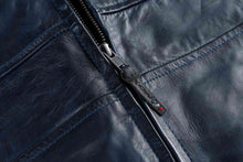 IXON SPARK LEATHER JACKET - BLUE (Size: XL) Last One
