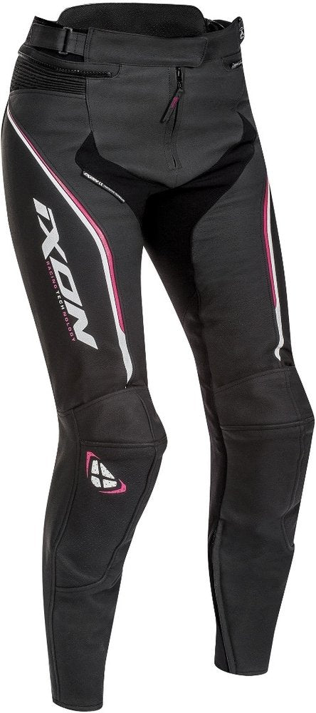 IXON TRINITY WOMENS MOTORCYCLE PANTS - BLACK/FUCHSIA (Size: SMALL) Last One