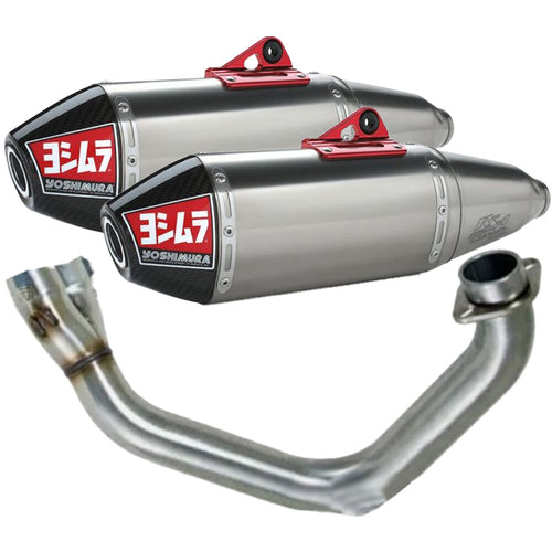 YOSHIMURA SUZUKI DR-Z400 S / SM 2000-2024 RS-4 STAINLESS DUAL FULL EXHAUST SYSTEM