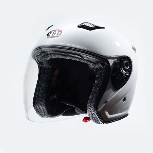 ELDORADO ESD E10 MOTORCYCLE HELMET GLOSS WHITE
