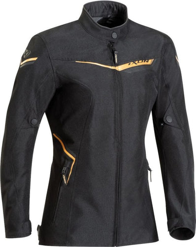 IXON SLASH WOMENS BLACK/GOLD TEXTILE JACKET (Size: XL) Last one