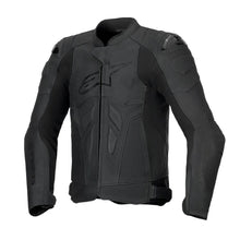 ALPINESTARS DUSK AIRFLOW PERFORATED LEATHER BLACK JACKET (Size: 56)