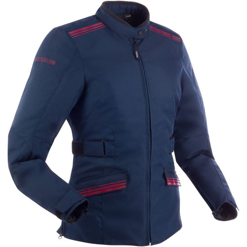 BERING WOMENS SHINE MOTORCYCLE JACKET MARINE/RED