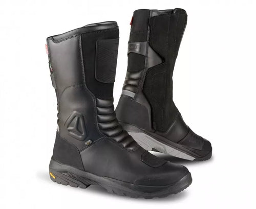 FALCO TOURANCE BLACK TOURING LEATHER MOTORCYCLE BOOTS