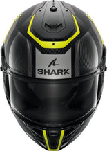 SHARK SPARTAN RS SHAWN CARBON HELMET BLACK/GREY/YELLOW (Size: LARGE) Last one