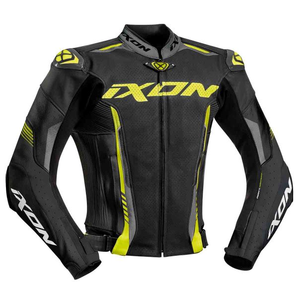 IXON VORTEX 2 JACKET BLACK GREY BRIGHT YELLOW (Size: LARGE) Last One