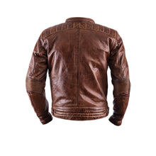 HELSTONS TRACK LEATHER MOTORCYCLE JACKET - CRUST CAMEL