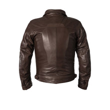 HELSTONS BILL LEATHER MOTORCYCLE JACKET - NATURAL BROWN