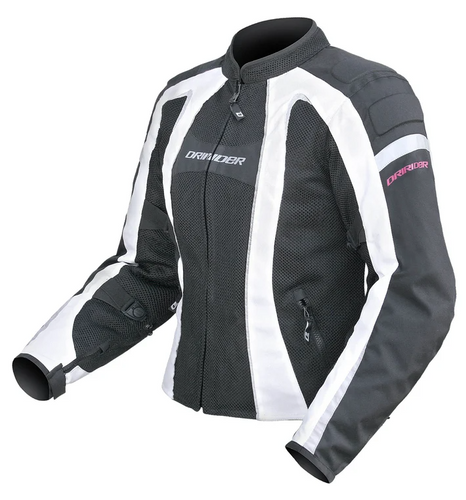 DRIRIDER AIRSTREAM BLACK/WHITE WOMENS TEXTILE JACKET