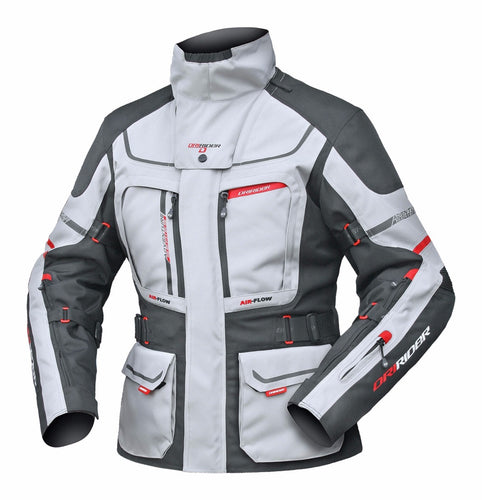 DRIRIDER VORTEX ADVENTURE 2 ALL SEASON GREY/BLACK WOMENS TEXTILE JACKET