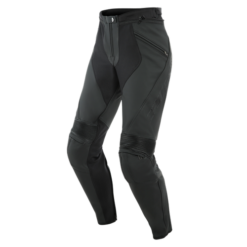 DAINESE PONY 3 LADY MATTE BLACK WOMENS LEATHER PANTS