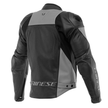 DAINESE RACING 4 BLACK/CHARCOAL GRAY PERFORATED LEATHER JACKET