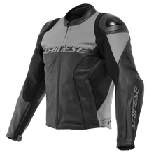 DAINESE RACING 4 BLACK/CHARCOAL GRAY PERFORATED LEATHER JACKET