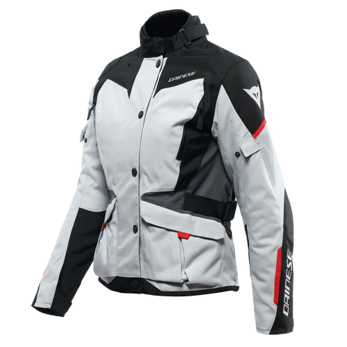 DAINESE TEMPEST 3 LADY D-DRY GLACIER GRAY/BLACK/LAVA RED WOMENS TEXTILE JACKET