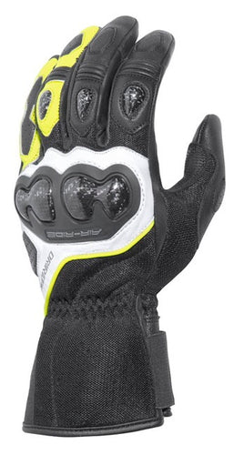 DRIRIDER AIR-RIDE 2 LONG CUFF BLACK/WHITE/YELLOW GLOVES