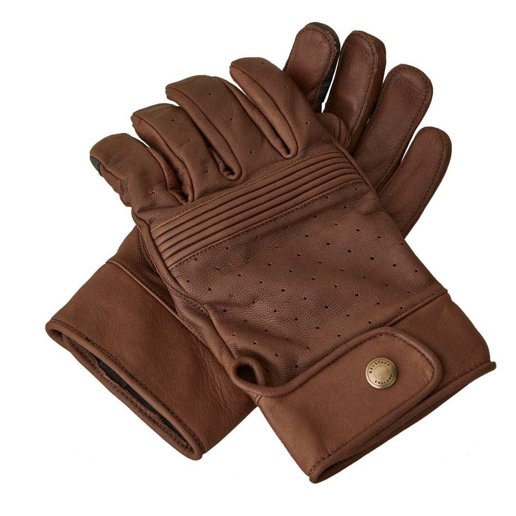 BELSTAFF MONTGOMERY LEATHER MOTORCYCLE GLOVES - OXBLOOD