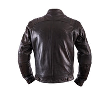 HELSTONS TRUST LEATHER MOTORCYCLE JACKET - DIRTY BROWN