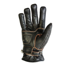 HELSTONS BASIC SUMMER LEATHER MOTORCYCLE GLOVE - BROWN