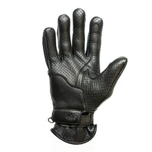 HELSTONS CORPORATE SUMMER LEATHER MOTORCYCLE GLOVE - BLACK