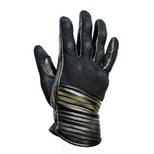 HELSTONS CORPORATE SUMMER MESH/LEATHER MOTORCYCLE GLOVE - BLACK