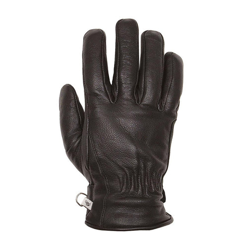 HELSTONS FIRST SUMMER LEATHER MOTORCYCLE GLOVES - BLACK