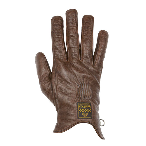 HELSTONS CONDOR SUMMER LEATHER MOTORCYCLE GLOVE - CAMEL/BLACK